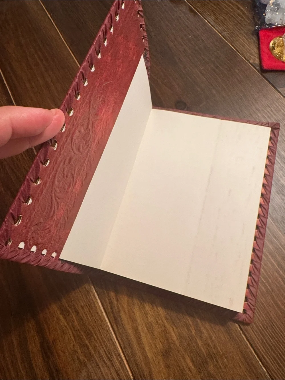 Sacred Heart Leather Embossed Journal. New, never used.